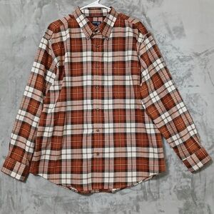 St. John's Bay Men Button Down Shirt XL Plaid Long Sleeve